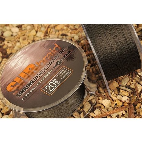 Korda - Fil tress&eacute; Sub Braid Sinking Braided Mainline - 450m - Sub vert - Korda