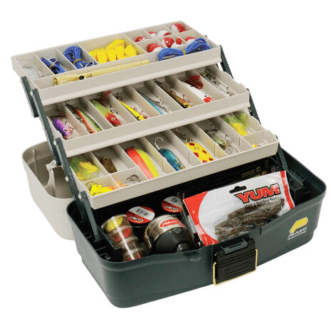 Plano - Three Tray Tackle Box Repro Green / Sandstone - Plano