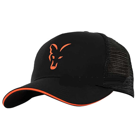 Fox Carp - Collection Trucker Cap Black &amp; Orange - Fox Carp