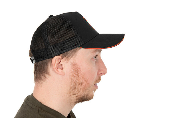 Fox Carp - Collection Trucker Cap Black &amp; Orange - Fox Carp