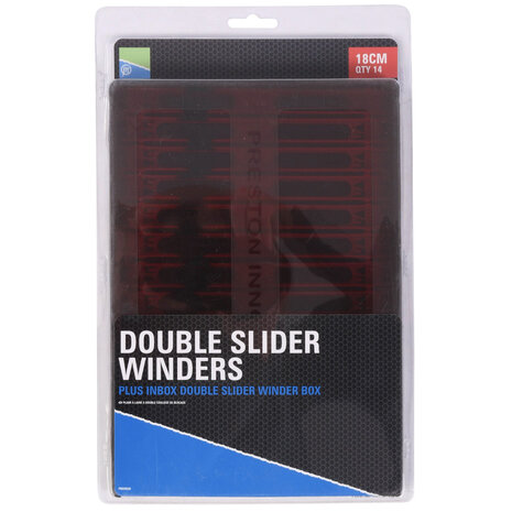 Preston - Double Slider Winders 18cm Red in a box - Preston