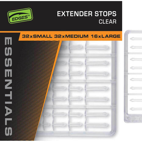 Fox Carp - End Tackle  Edges Extender Stops x 2 clear - Fox Carp