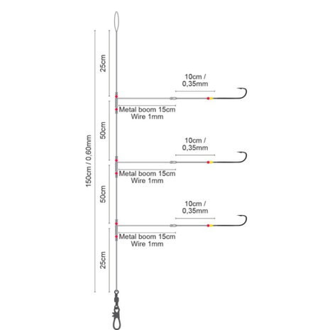 SPRO - Salt Rig 24 Metal Boom Aberdeen 150cm - SPRO