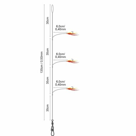 SPRO - Salt Rig 32 Feather White Silver 135cm - SPRO