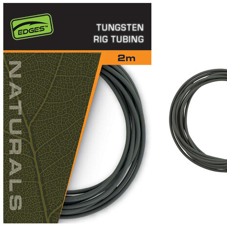 Fox Carp - End Tackle Edges Tungsten Rig Tubing 2m Nat Green - Fox Carp