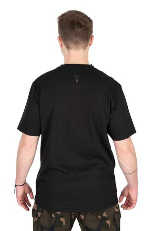 Fox Carp -  Black / Camo Logo T-Shirt - Fox Carp