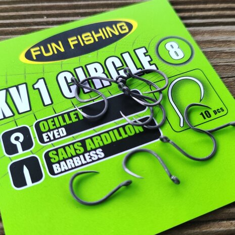 Fun Fishing - Hame&ccedil;ons Pellets KV1 Circle Barbless - Fun Fishing