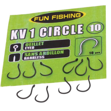 Fun Fishing - Hame&ccedil;ons Pellets KV1 Circle Barbless - Fun Fishing