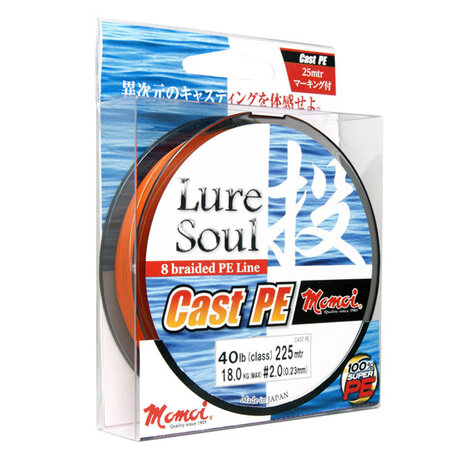 Momoi - Lijn gevlochten Lure Soul Cast PE Orange - 150m - Momoi