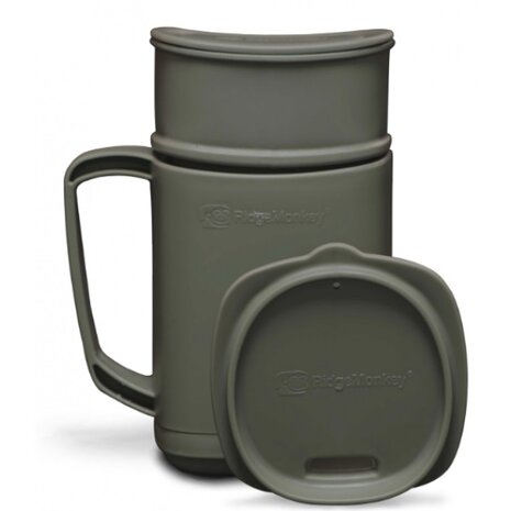 Ridgemonkey - ThermoMug DLX Brew Set Gunmetal Green - Ridgemonkey