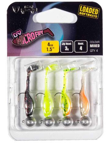 Fox Rage - Rage Mini Fry Mixed UV CP Loaded Pack - 4,0cm - Fox Rage