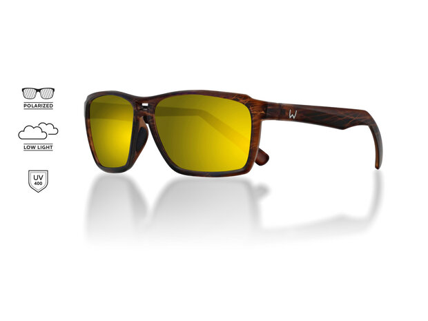 Westin - Sunglasses W6 Street 150 Matte Brown Stripe / LB Brown / LM Yellow / AR Green - Westin