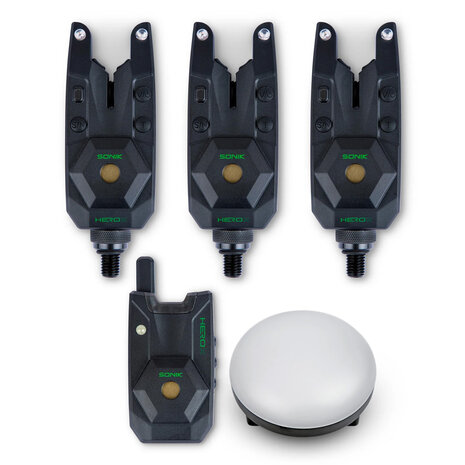 Sonik - Herox Bite Alarm Set  3+1 + Bivvy Lamp - Sonik