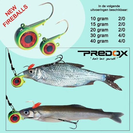 Predox - Fireball Jighead Firetiger - Predox