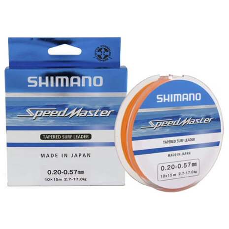 Shimano - Speedmaster Tapered Surf Leader Orange 0.26-0.57mm - Shimano