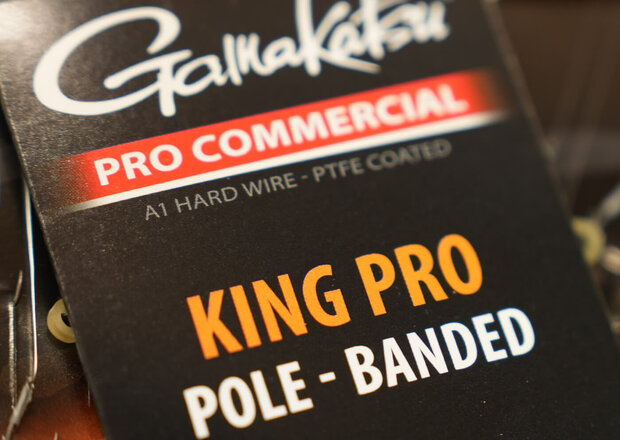 Gamakatsu - Onderlijn King Pro Pole Banded Rigs Barbless 15cm - Gamakatsu