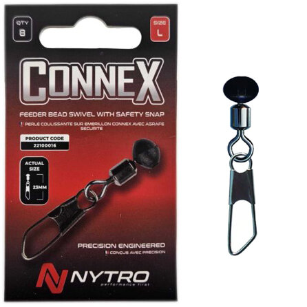 Nytro - Connex Feeder Bead Swivel With Hooked Snap Large - Nytro