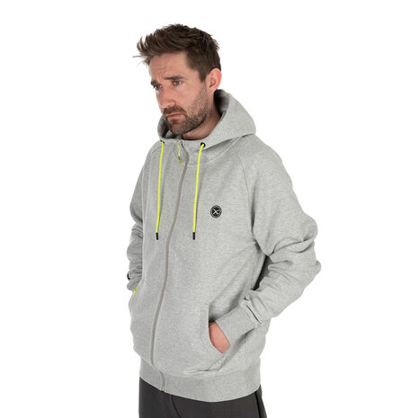 Matrix - PROMO Black Edition Full Zip Hoody Lime/Marl Grey  - Matrix