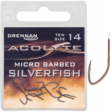 Drennan - Haken Acolyte Silverfish Hooks Barbed - Drennan