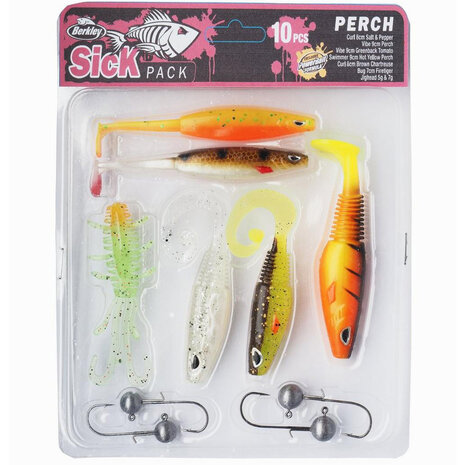 Berkley - Sick Pack Perch Softbait Kit (10 stuks) - Berkley