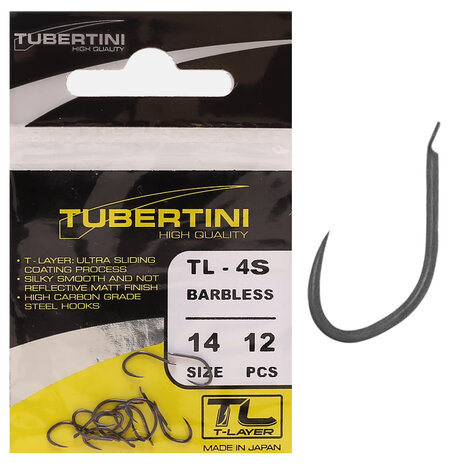 Tubertini - Haken Serie TL-4S Nikkel Barbless - Tubertini