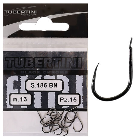 Tubertini - Haken Serie S.185 BN Black Chrome Barbless - Tubertini