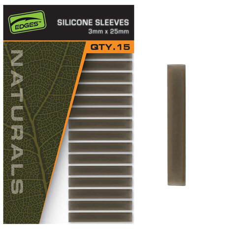 Fox Carp - End Tackle Edges Naturals Silicone Sleeves 3mm x 25mm - Fox Carp