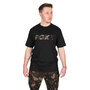 Fox Carp -  Black / Camo Logo T-Shirt - Fox Carp