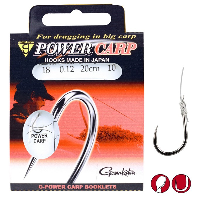 Gamakatsu Power Carp Spade End Barbless - Haak Zonder Weerhaak