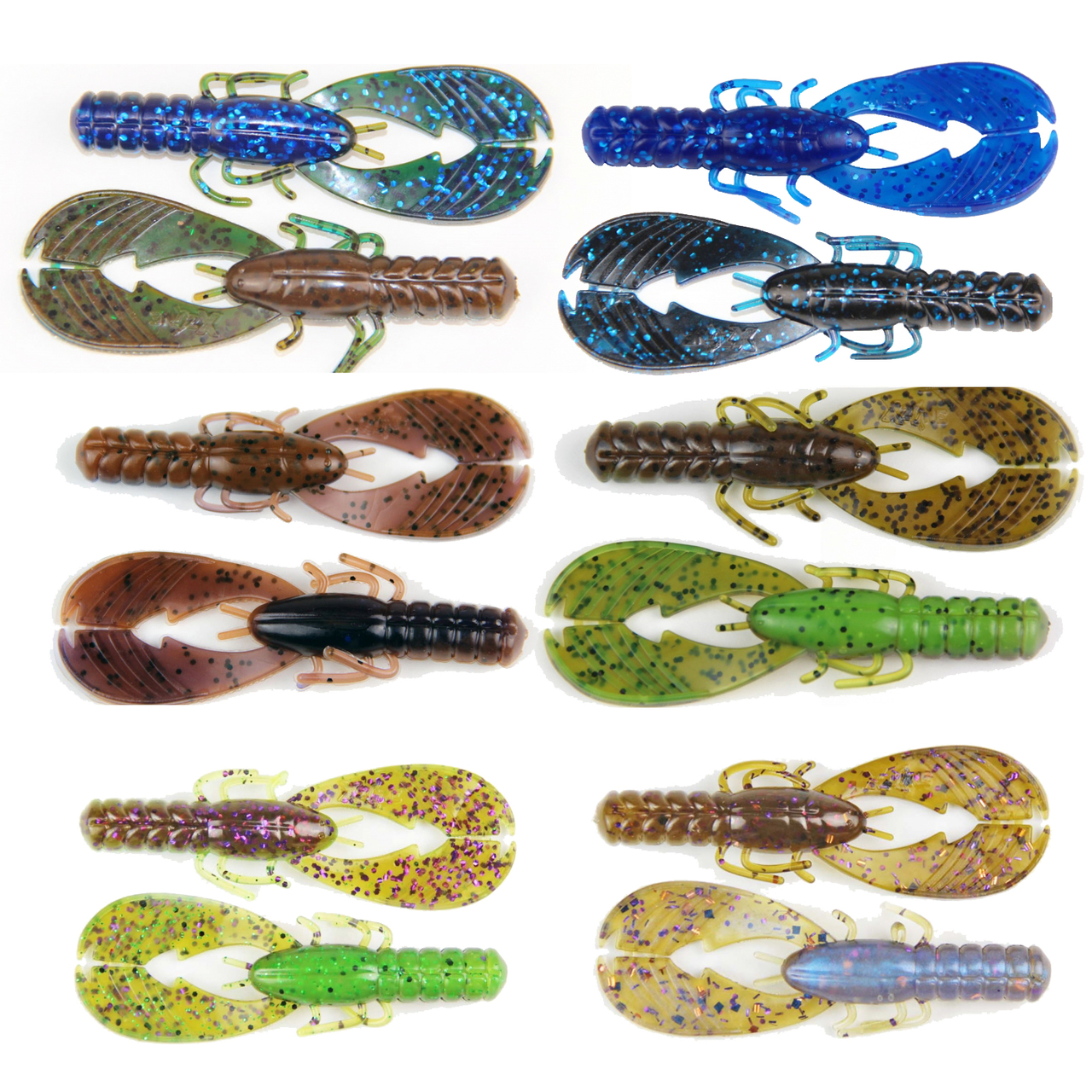 Xzone Lures 4 Muscle Back Craw - Perch / 4